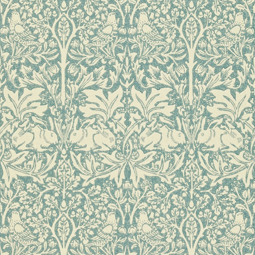 Brer Rabbit Wallpaper 103 by Morris & Co in Slate Vellum